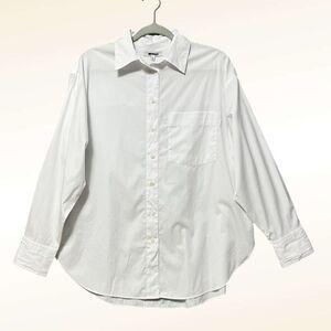 Madewell Oversized Button Up Shirt NWT Size Medium White Minimalist 100% Cotton